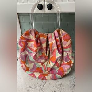 Emilio Pucci Acrylic Handle Round Bag